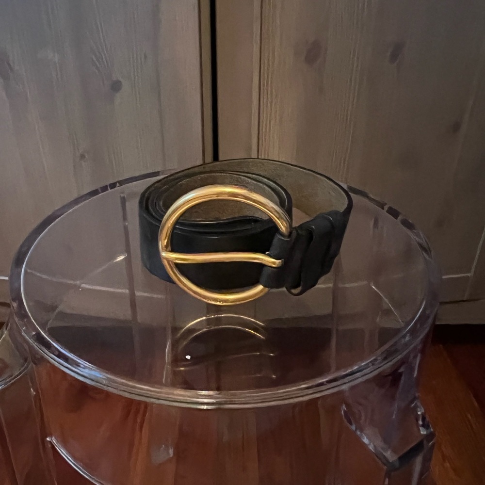 Black Leather Prada Belt
